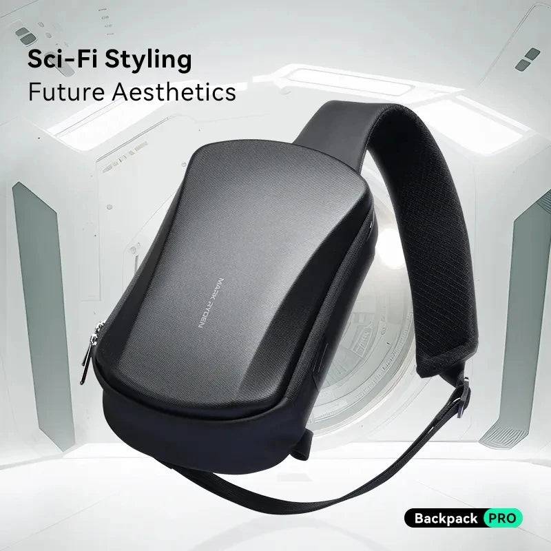 Mark Ryden Multifunction USB Crossbody Bag Shoulder Bag Man TPU Waterproof Travel Sling Messenger Pack Chest Bag for Male