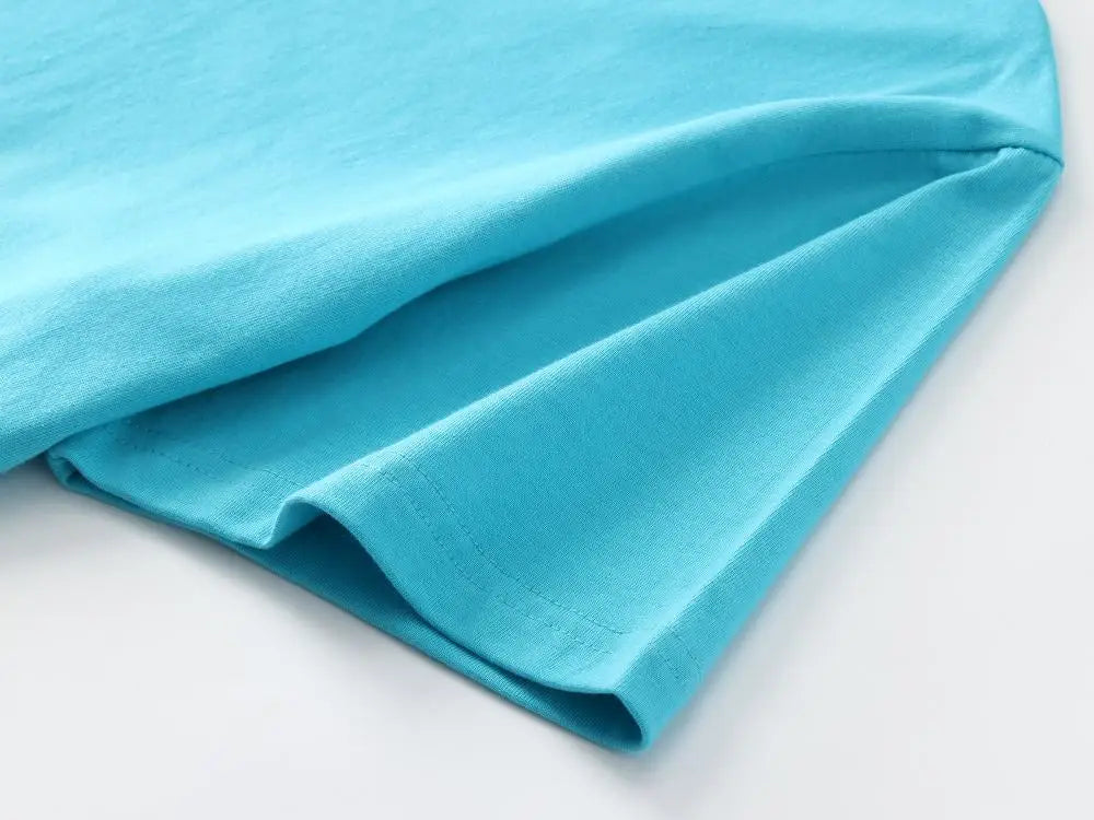 cotton round neck short sleeved