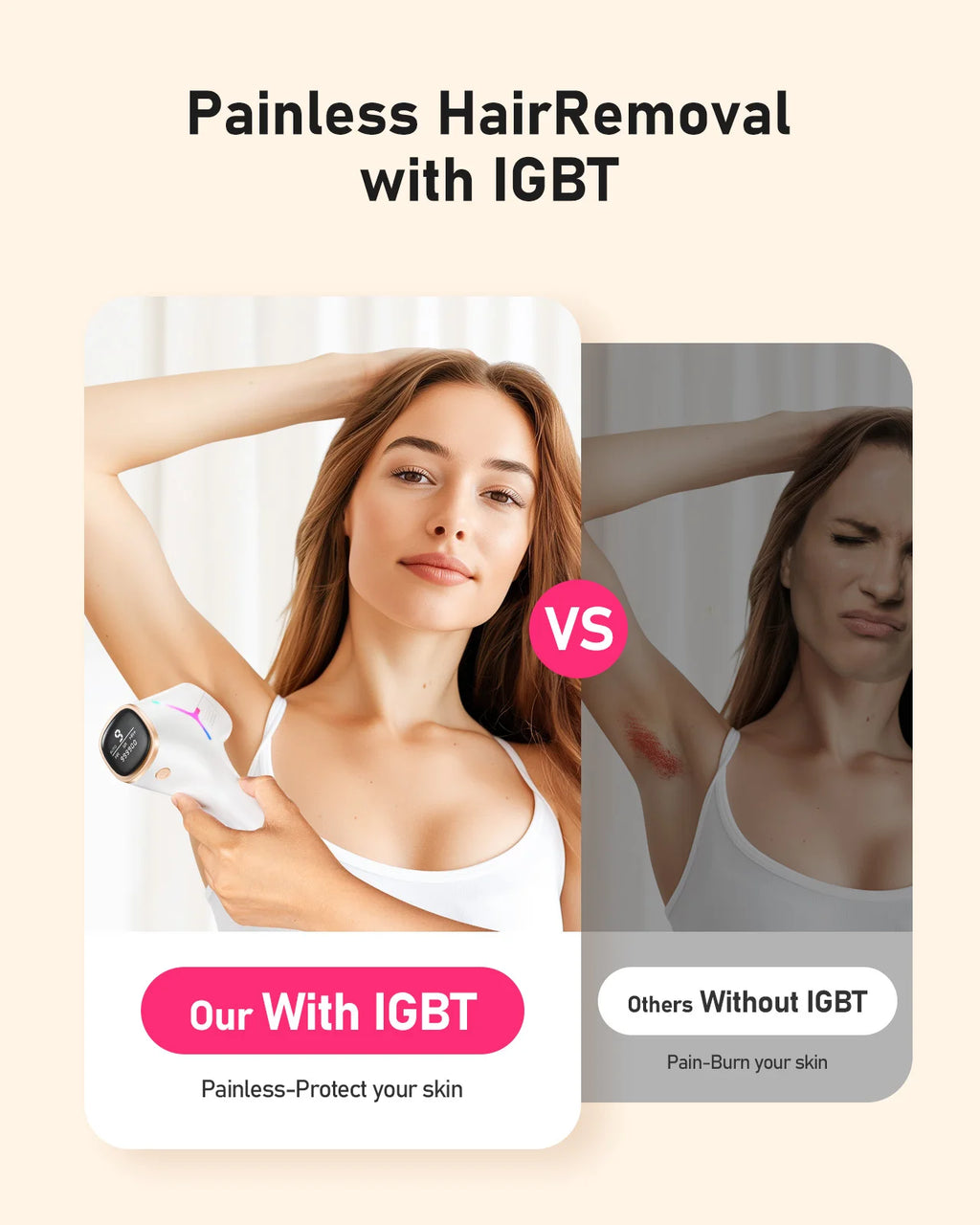 IPL Hair Removal 999900+ Fast Flashes 9 Energy Levels 22j Painless Laser Epilator Face Armpits Legs Binikis Body Hair Trimmer