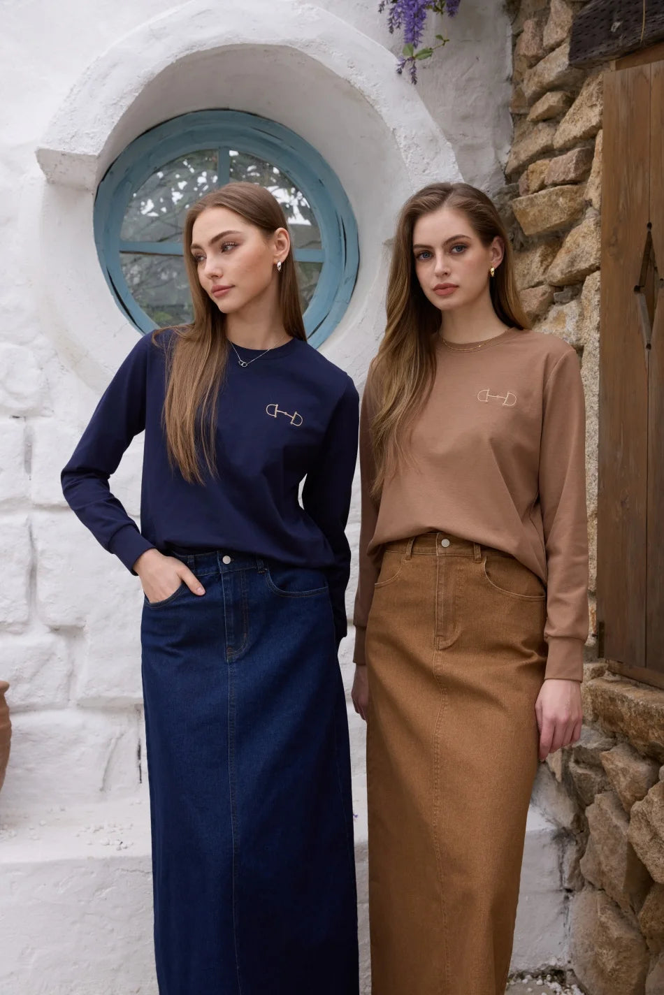 AS SS26 Trendy embroidered T-shirt effortless style long sleeve comfortable design women's wear