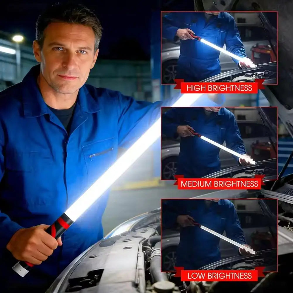 Flexible Silicone LED Flashlight Stick USB Rechargeable Work Light High Lumens Long Battery Life Flashlight For Car Repair