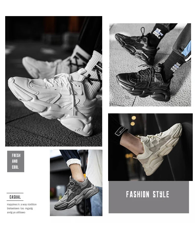 Men's Sneakers Hidden Heels Elevator