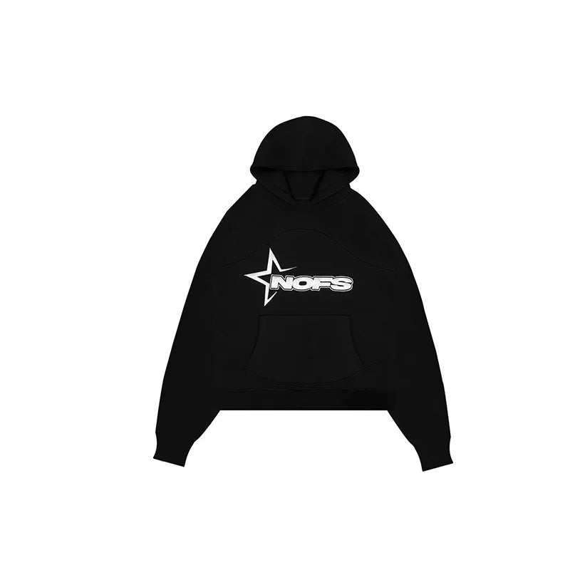 Hoodies Men Y2k Hip Hop letter Graphic Print Hooded Sweatshirt Punk Rock Oversized Pullovers Baggy Sweatpants Suits