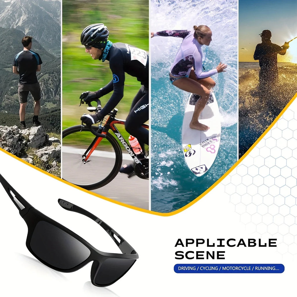 2/3PCS Brand New Men Sunglasses Polarized Sun Glasses Women UV400 Outdoor Baseball Softball Sport Eyewear Fishing Goggles