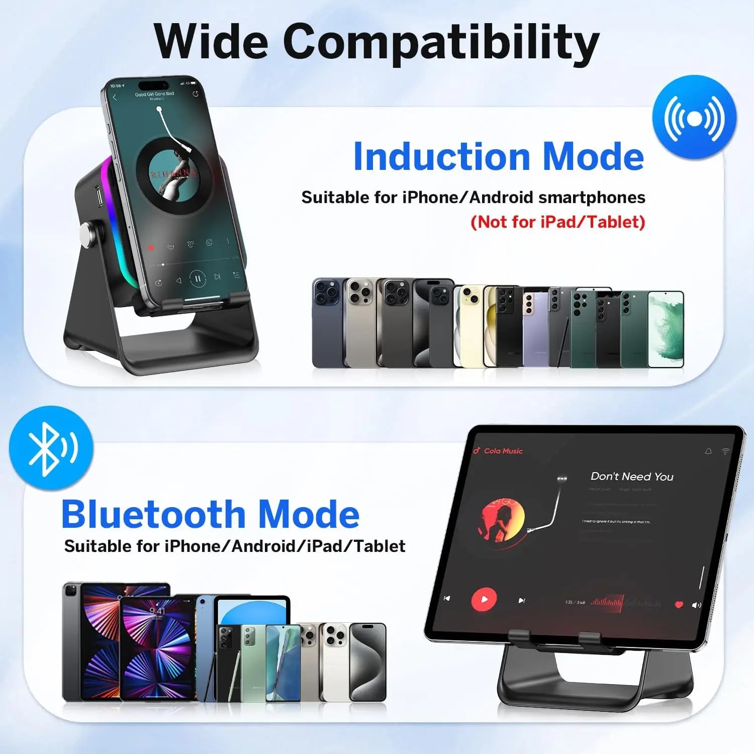 5In1 Bluetooth Speaker Lamp 5000mAh