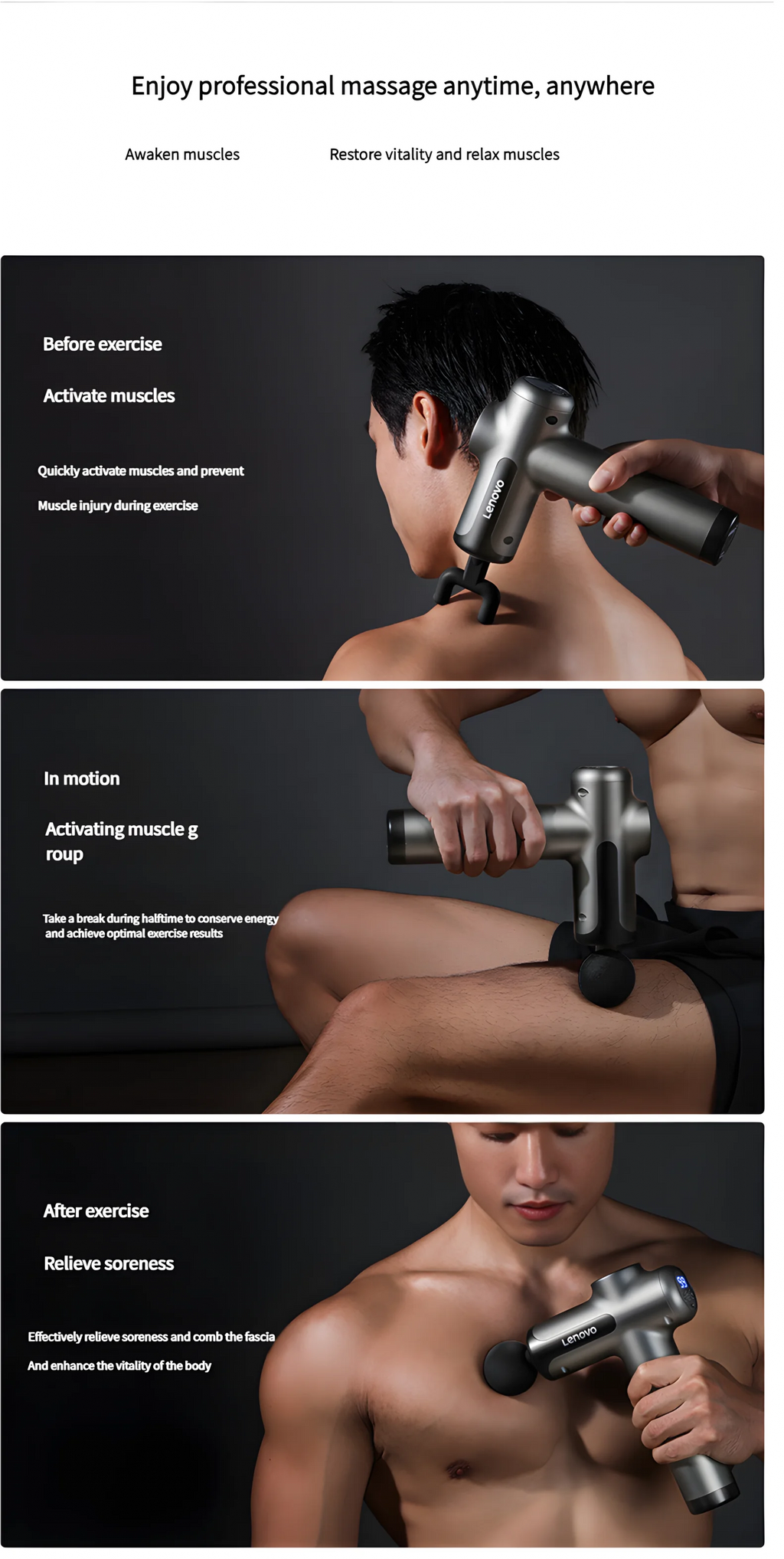 Lenovo Massage Gun pro