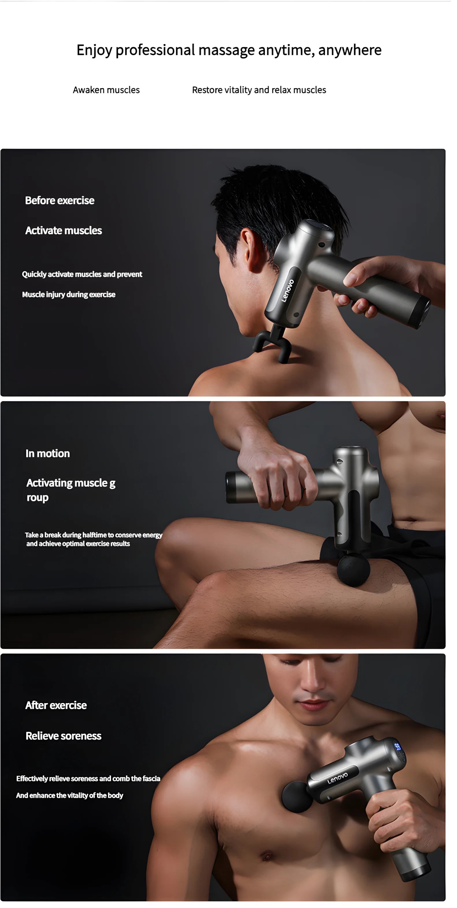 Lenovo Massage Gun pro