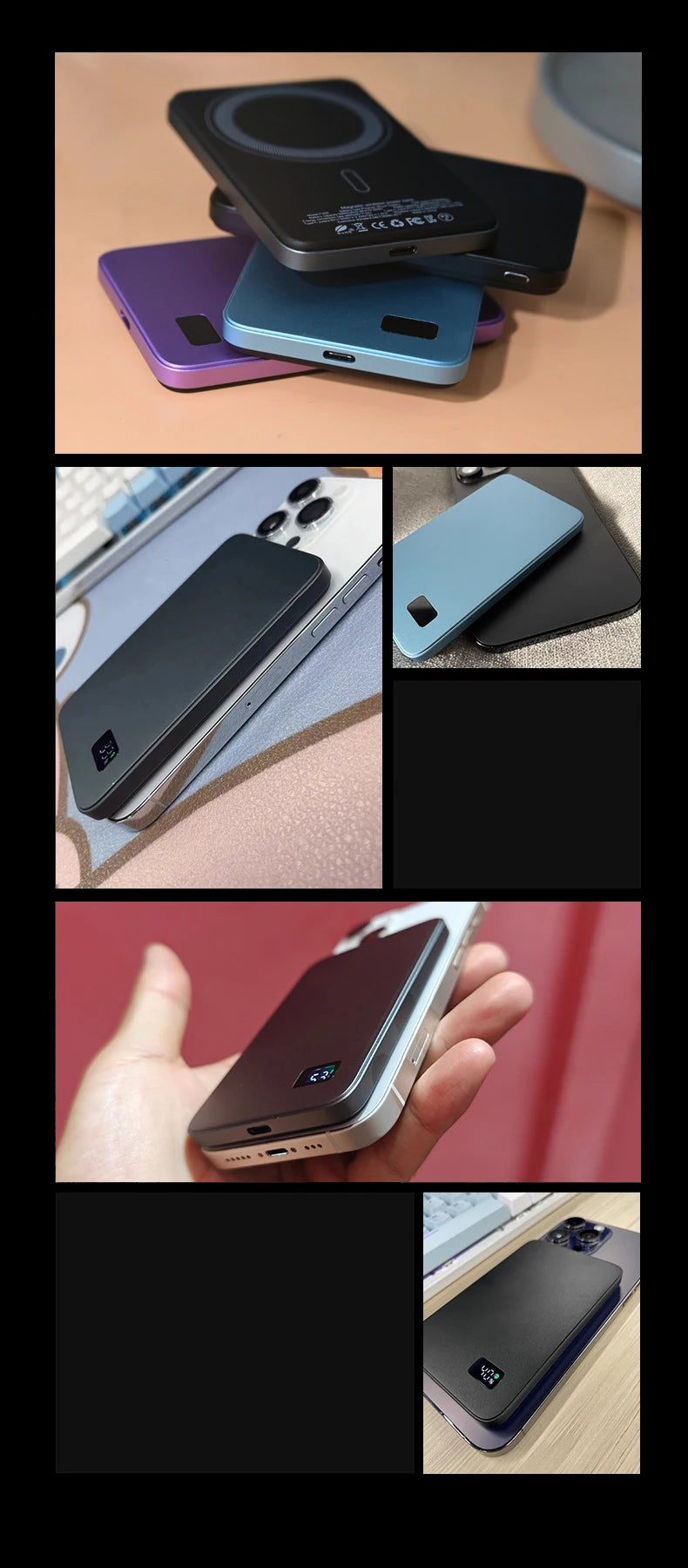 Ultra Thin slim MagSafe,Magnetic Power Bank for
