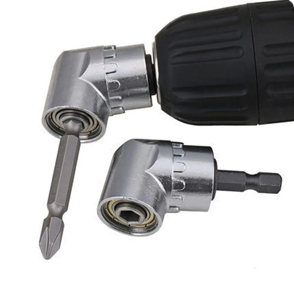 105 Degree Corner Drill Attachment Right Angle Screwdriver Adapter For Tight Space Work Electric Tool Extension Socket Hex Shank