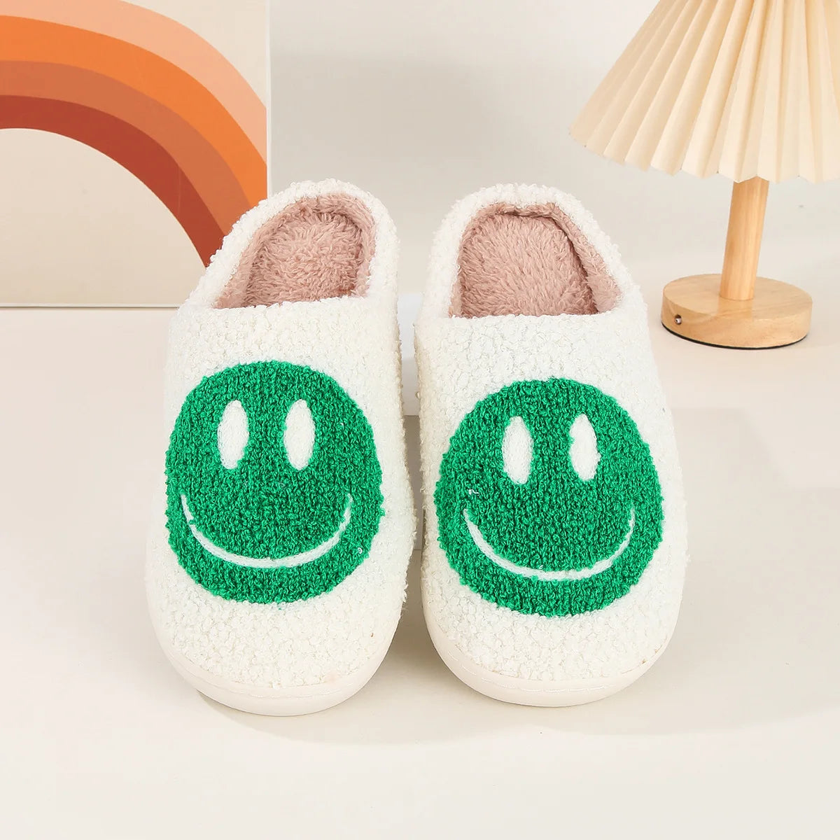 Hot selling smiling cotton slippers Anti slip couple shoes winter home indoor waterproof all-wrapped with men women cotton Shoes