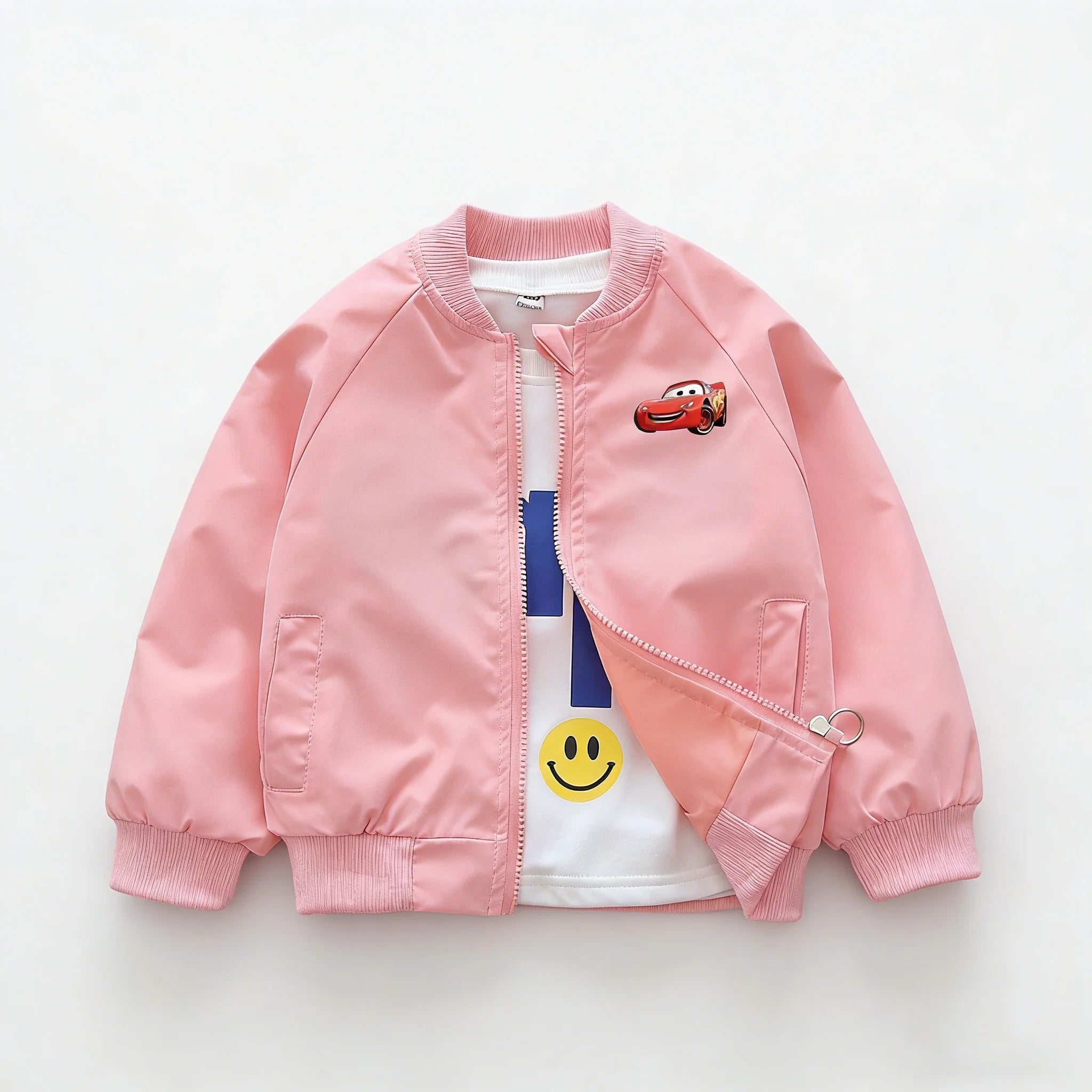 Cars Lightning McQueen Children Jacket New Spring Autumn Baby Boy Girl Cartoon Zipper Long Sleeves Windbreaker Kids Sports Coats