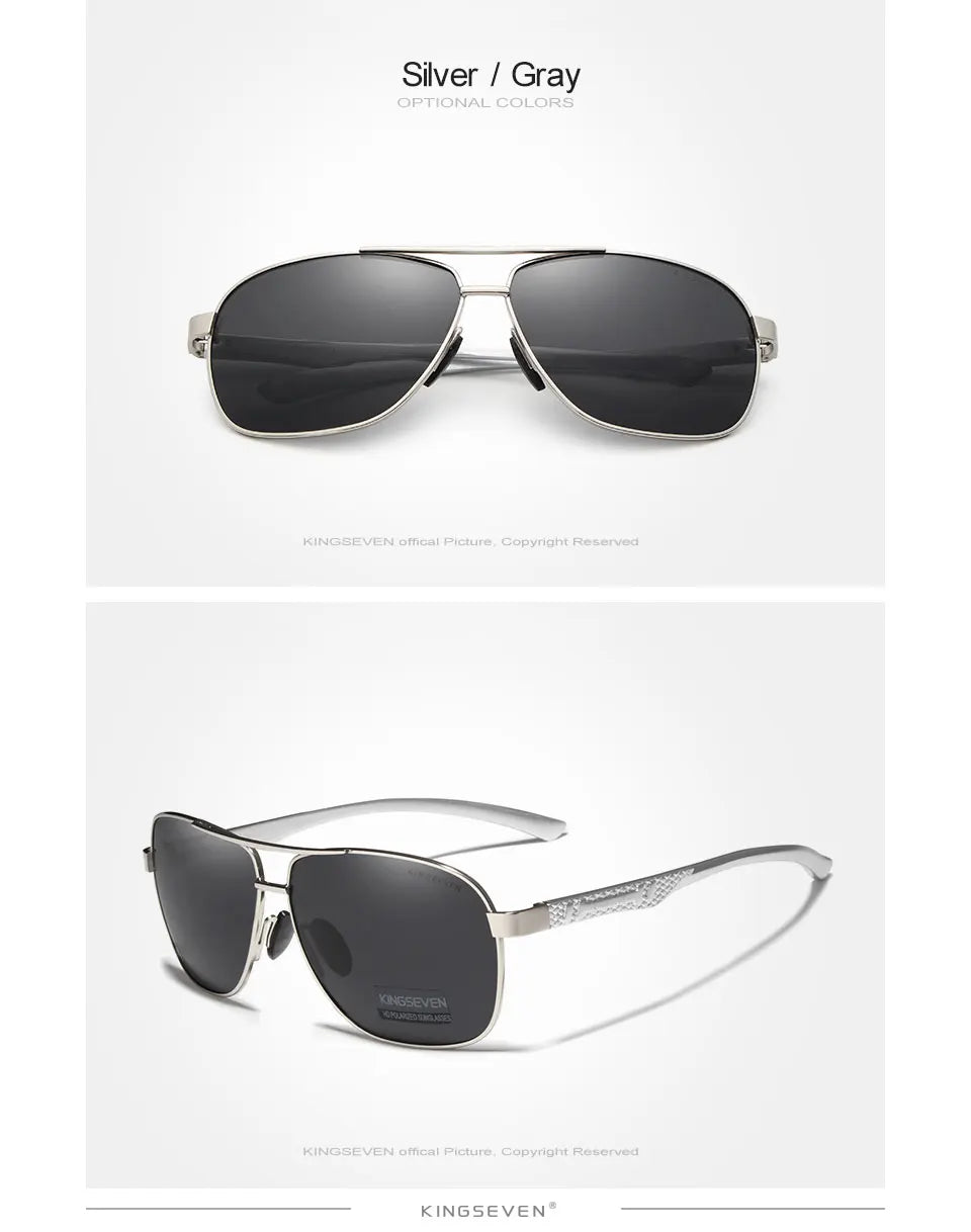 KINGSEVEN Brand Men Sunglasses Polarized Aluminum UV400 Mirror Sun Glasses Women