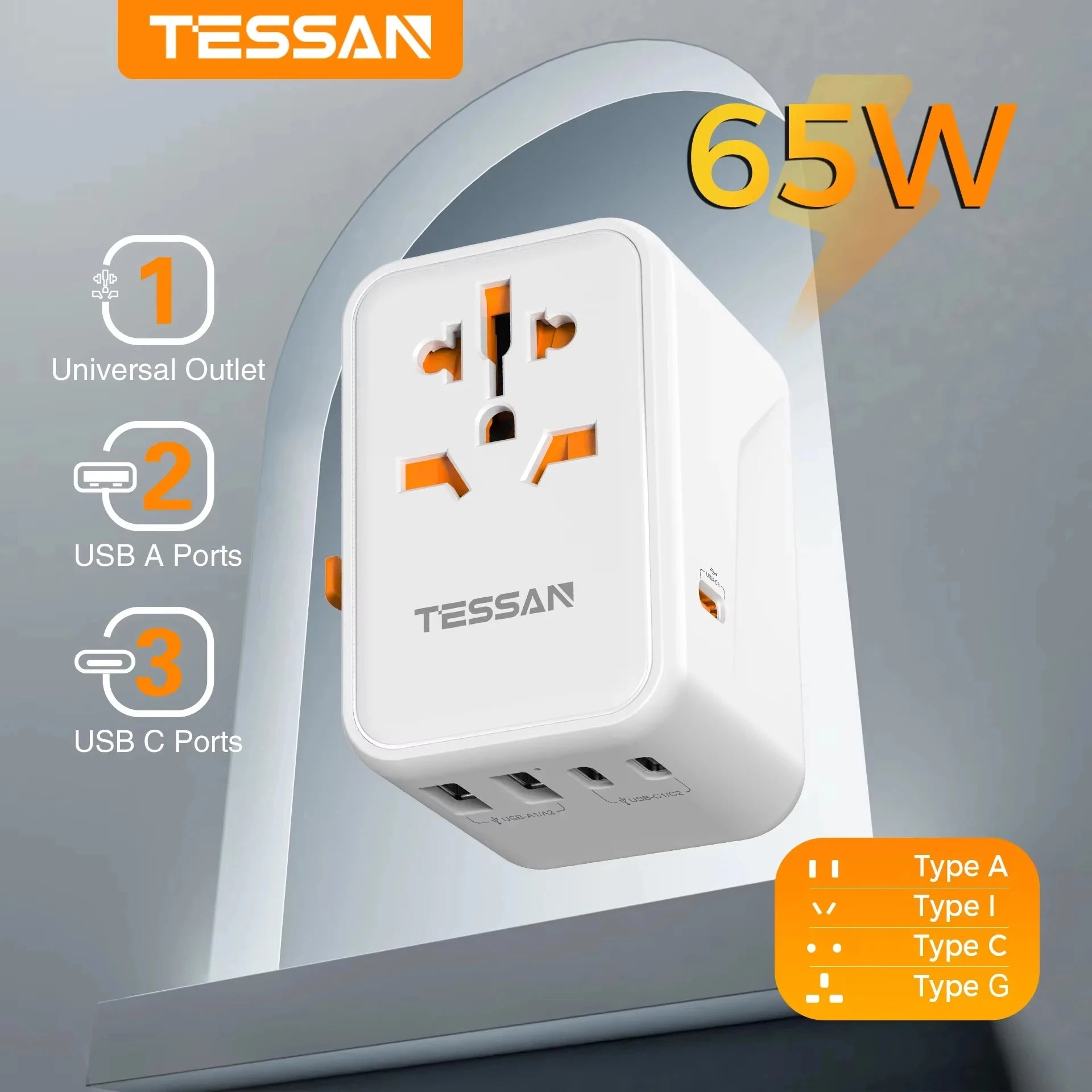 TESSAN 65W Travel adaptor