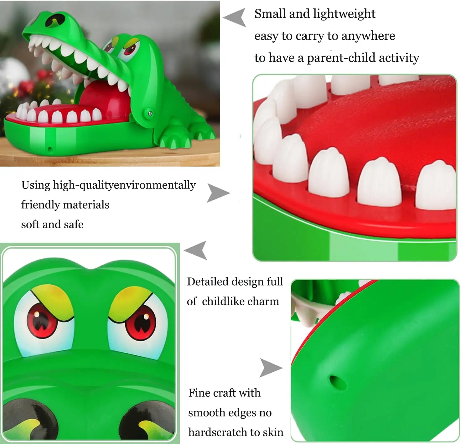 Crocodile Teeth Bite Finger Toys Multiplayer gaming party Prank Props Hand-biting Trick Decompression anti stress toy