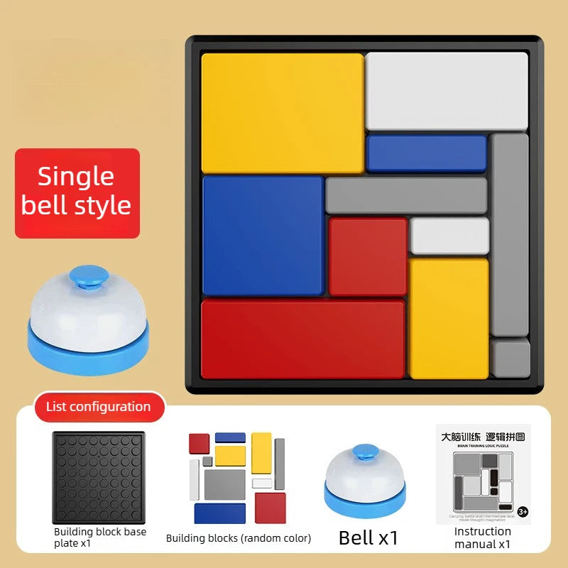 Logic puzzle, logic thinking training, building block games, puzzle blocks, interactive intelligence development, toys