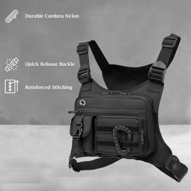Tactical Outdoor Chest Bag Unisex Running Cycling EDC Vest Workouts Sports Chest Pack Rig for Men And Women
