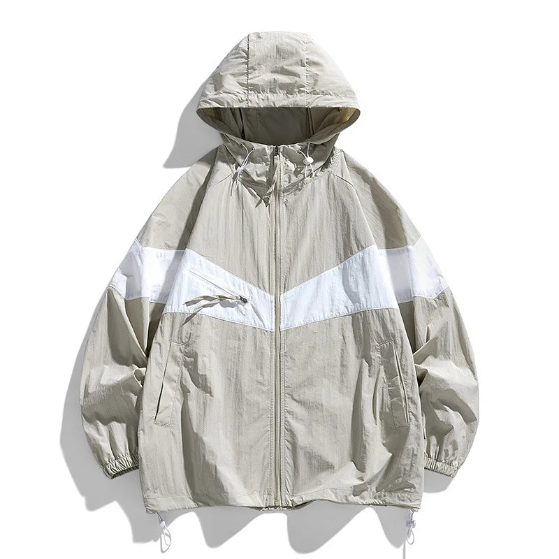 Summer Ultra-Light Skin Coats Men Multi-Pockets Sun Protection UV Proof Jackets 4XL Plus Size Hooded Windbreaker Men Clothing