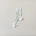 Butterfly Woman Socks Fashion Summer Ultra-thin Transparent Crystal Silk Socks Vintage Harajuku Sexy Lace Mesh Crew Socks