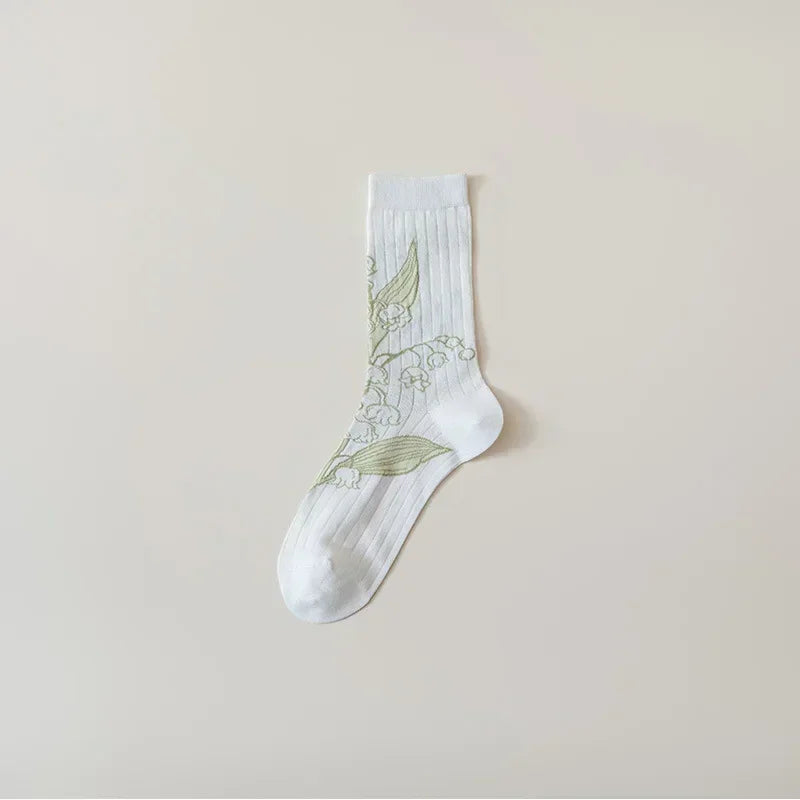 Butterfly Woman Socks Fashion Summer Ultra-thin Transparent Crystal Silk Socks Vintage Harajuku Sexy Lace Mesh Crew Socks