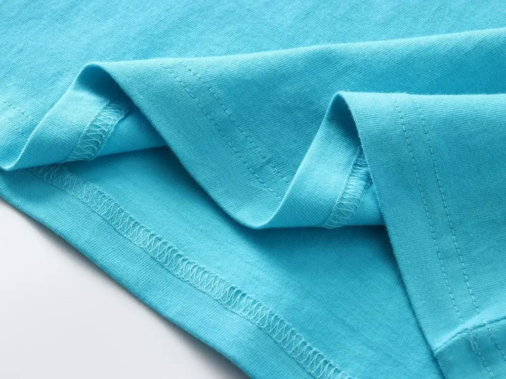 cotton round neck short sleeved