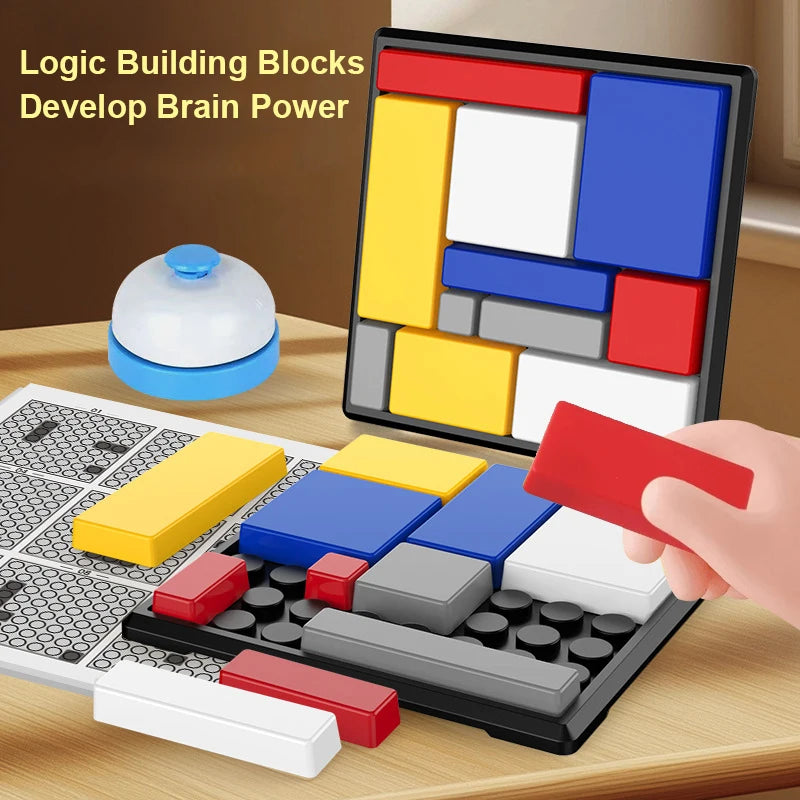 Logic puzzle, logic thinking training, building block games, puzzle blocks, interactive intelligence development, toys