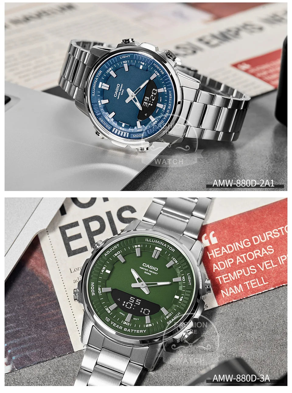 Casio watches  AMW-880 Series
