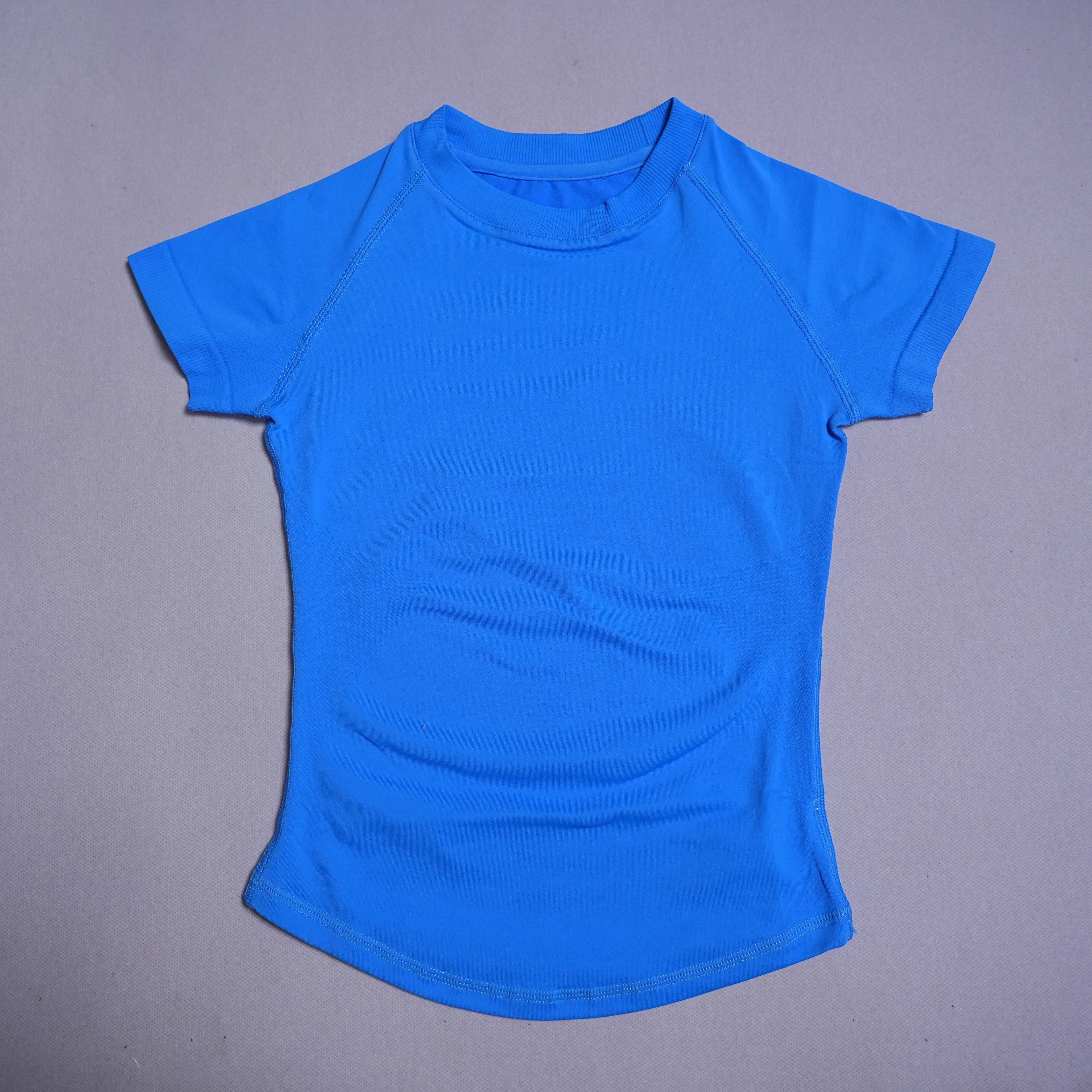 LOGO Sport Short Sleeve Top Women Running Sports T Shirt Summer Short Sleeve Round Neck Breathable Gym Vest Yoga Fitness Top