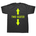 Women Two Seater Graphic T-Shirt  Adult Humor Dad Joke Summer Short Sleeve Crewneck Streetwear Casual Gift Top