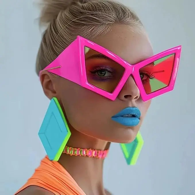 Fashion Oversized Cat Eye Sunglasses Novelty Party Sunglasses Funny Accessories for Adults Women    Hip Hop Dance Party Favors