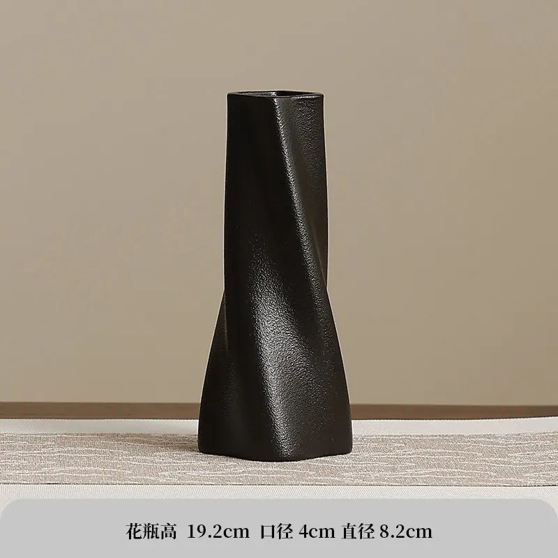Ceramic vase light luxury high sense modern simple flower arrangement creative ornament entrance living room TV cabinet home