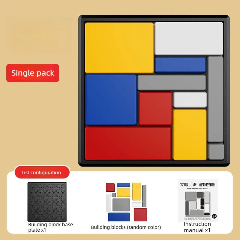 Logic puzzle, logic thinking training, building block games, puzzle blocks, interactive intelligence development, toys