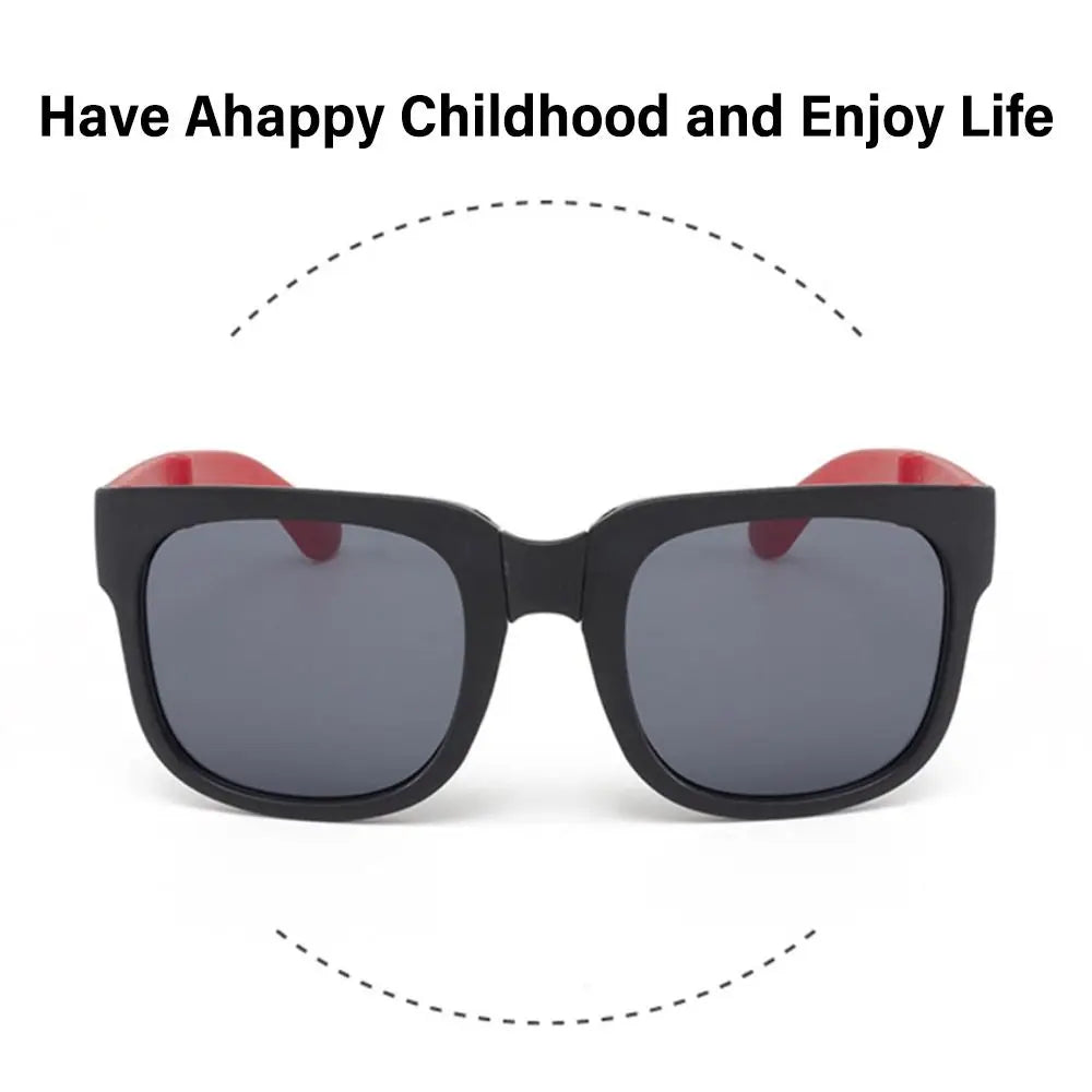 Square Frame Kids Sunglasses Fashion UV 400 Outdoor Foldable Sunglasses Children Eyewear for Toddler Boys and Girls