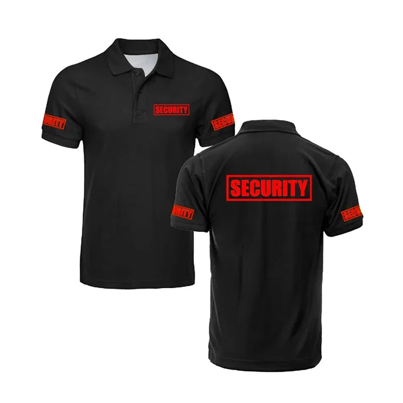 Security Classic Man Polo Shirt Breathable Quick Drying Guard Bodyguard Uniform Work Clothes Causal Light Soft Wholesale Tops