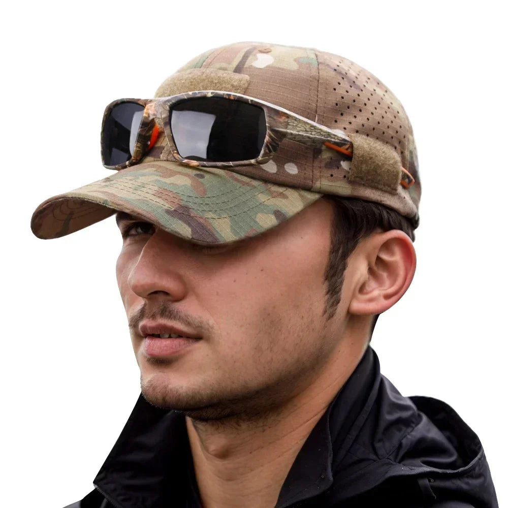 1 PC Unisex Camouflage Baseball Cap Adjustable Snapback Hat Comfortable Breathable Fashionable Streetwear for Men and Women