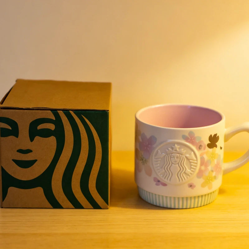 Starbucks Purple Sakura Iridescent Mug 355ml Food Grade Ceramic Heat Resistant For Latte Cappuccino Daily Coffee Rituals