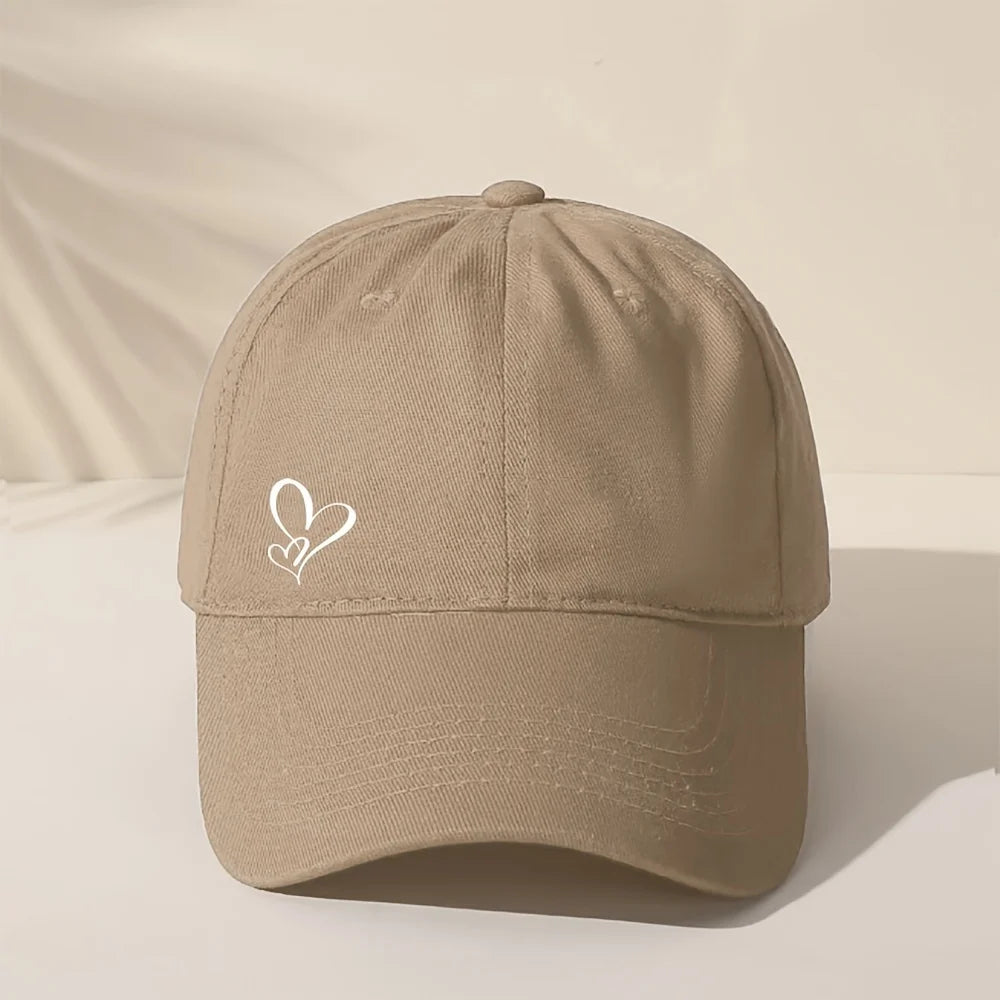 1 Piece of Love-themed Printed Baseball Cap - Adjustable Snap-back Hat, A Fashionable Hat Suitable for Both Men and Women