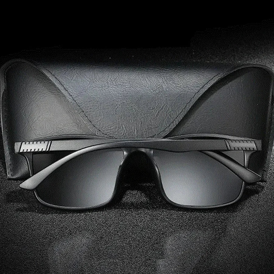 1-2PCS Luxury Men Sunglasses Fashion Vintage Square Ultra Light Frame Driving Fishing Sun Glasses For Man Eyewear
