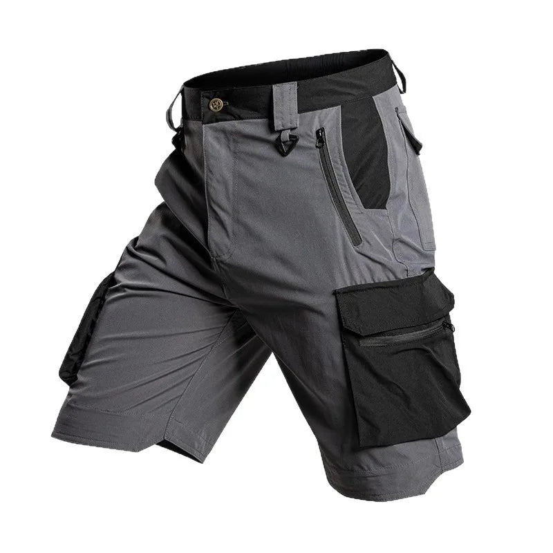 Summer Quick Dry Tactical Cargo Shorts for Men Casual Shorts Multi Zipper Pockets Hiking Cycling Outdoor Work Wear Half Pants