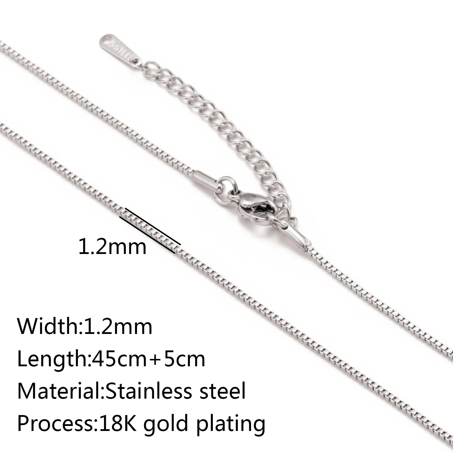 5pc 18K Gold Color PVD Plated Stainless Steel Cuba Cross O Ripple Twisted Chain Necklace Adjustable Chain DIY Necklace Wholesale