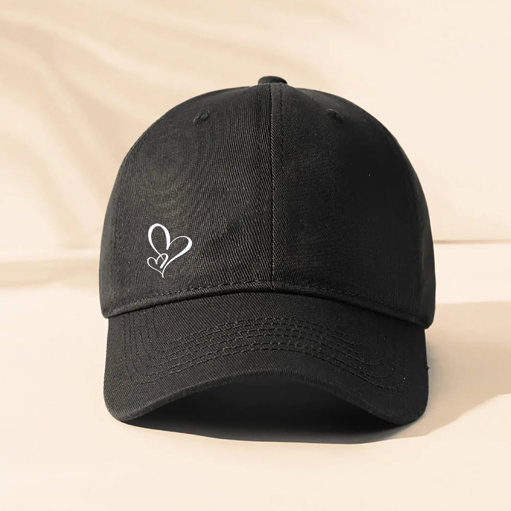 1 Piece of Love-themed Printed Baseball Cap - Adjustable Snap-back Hat, A Fashionable Hat Suitable for Both Men and Women