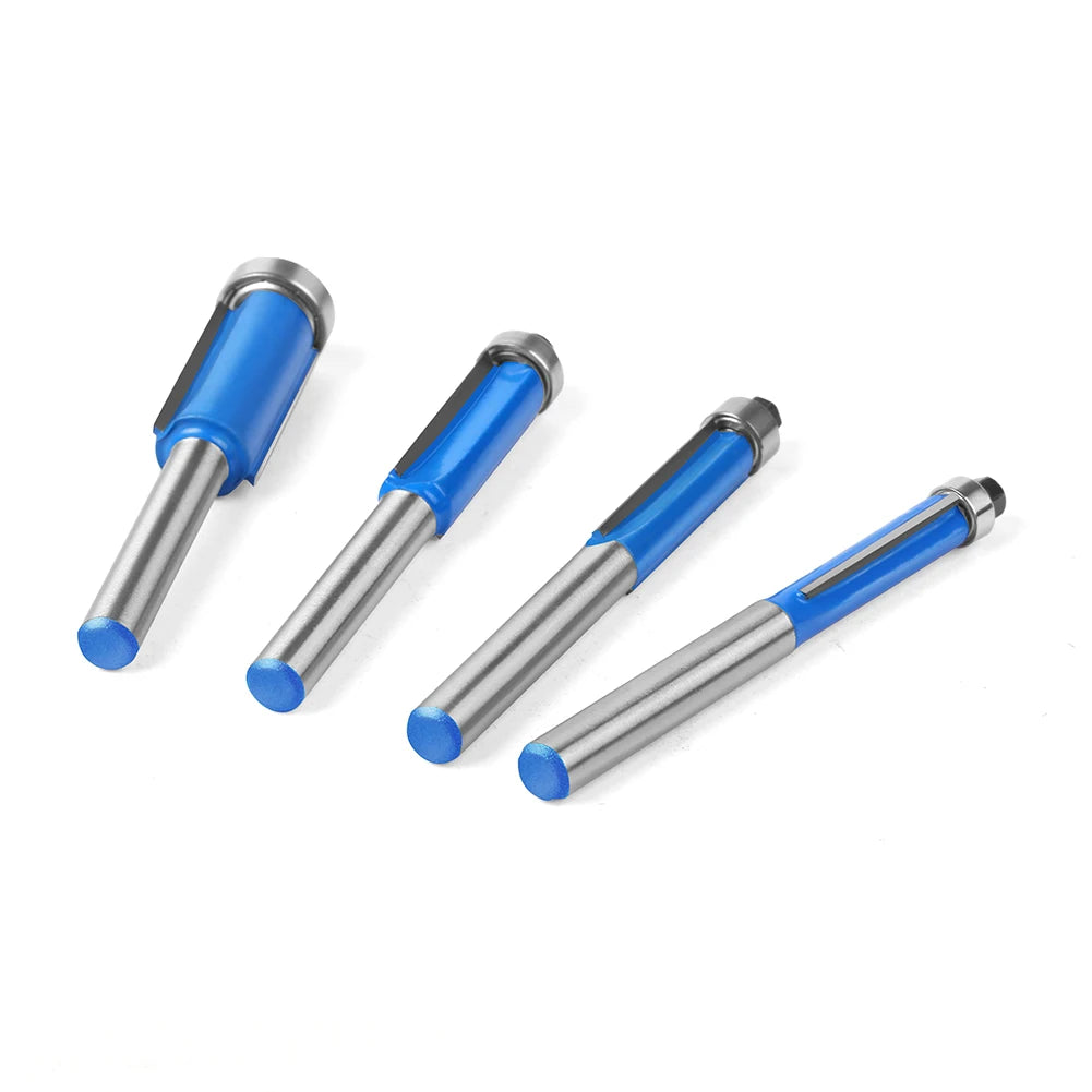 8mm Shank Flush Trim Router Bit With Bearing Double Flute Woodworking Milling Cutter For Trimming And Grooving Work