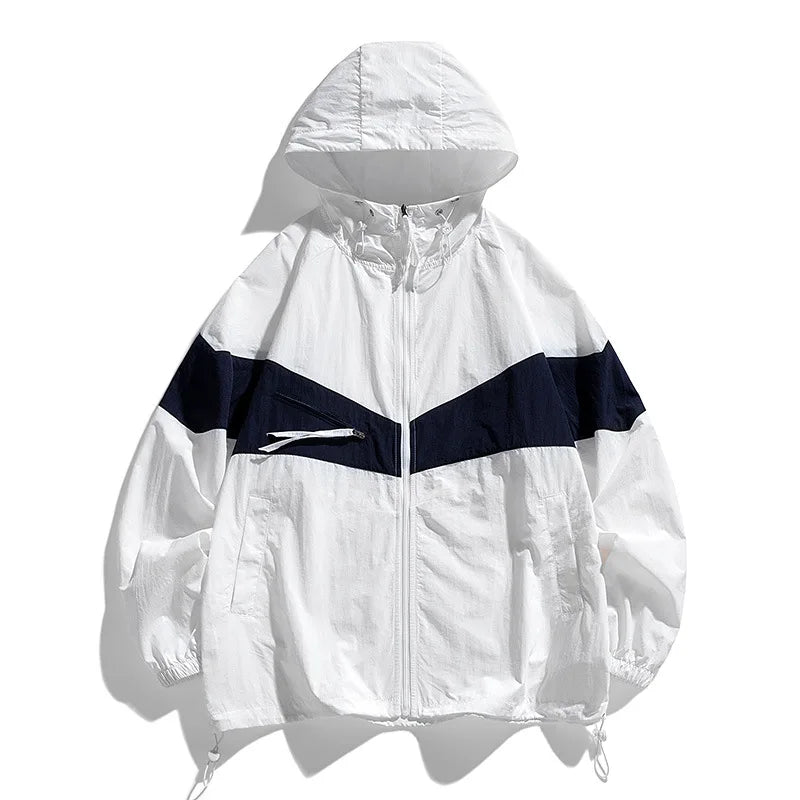 Summer Ultra-Light Skin Coats Men Multi-Pockets Sun Protection UV Proof Jackets 4XL Plus Size Hooded Windbreaker Men Clothing
