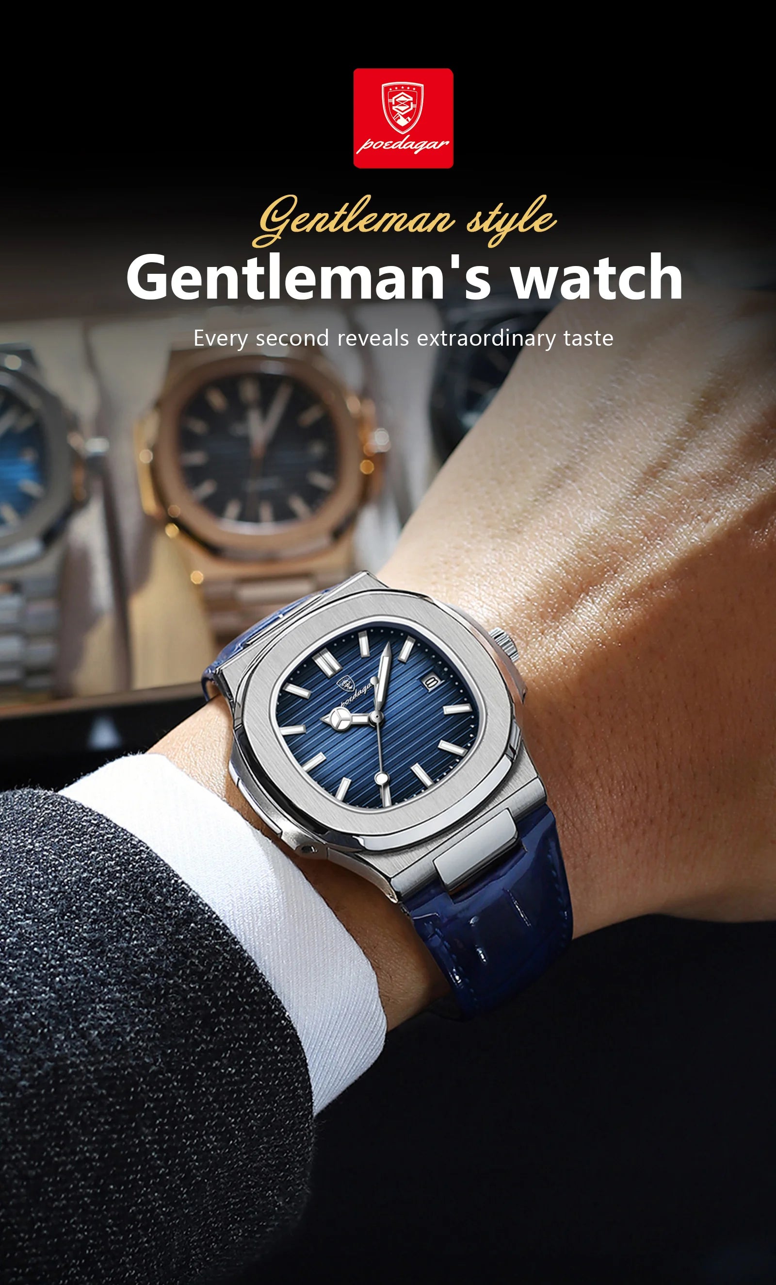 GOTTO Luxury Square Watch
