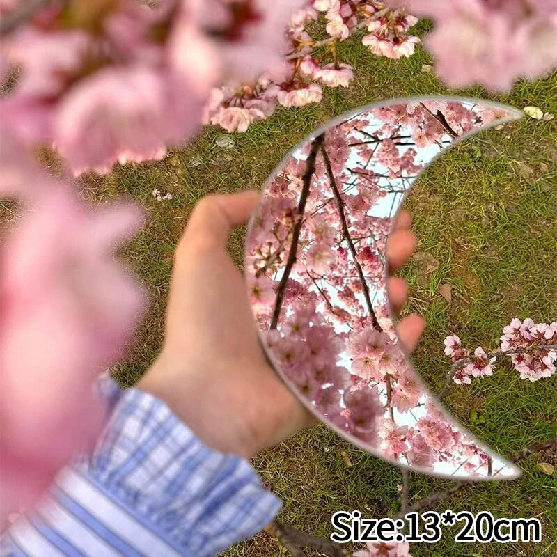 Heart Convex Mirror Round Moon Shaped Mirrors Travel Photo Props Wide-angle Lens for Photography Portable Makeup Mirrors