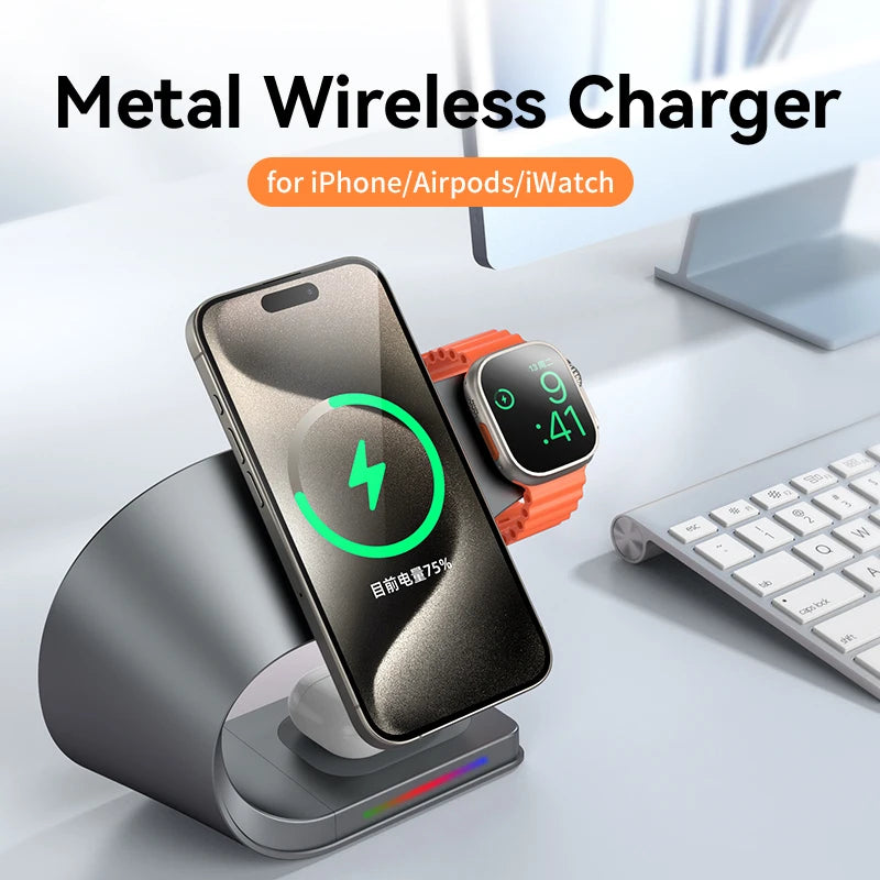 Magnetic Wireless Stand  15W Fast Charging