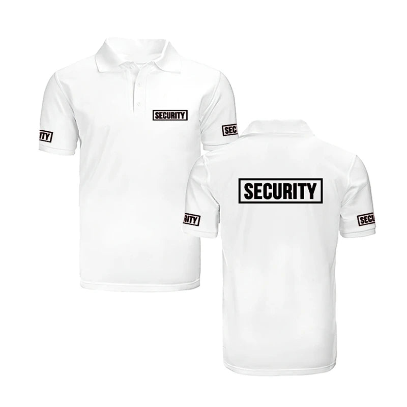 Security Classic Man Polo Shirt Breathable Quick Drying Guard Bodyguard Uniform Work Clothes Causal Light Soft Wholesale Tops