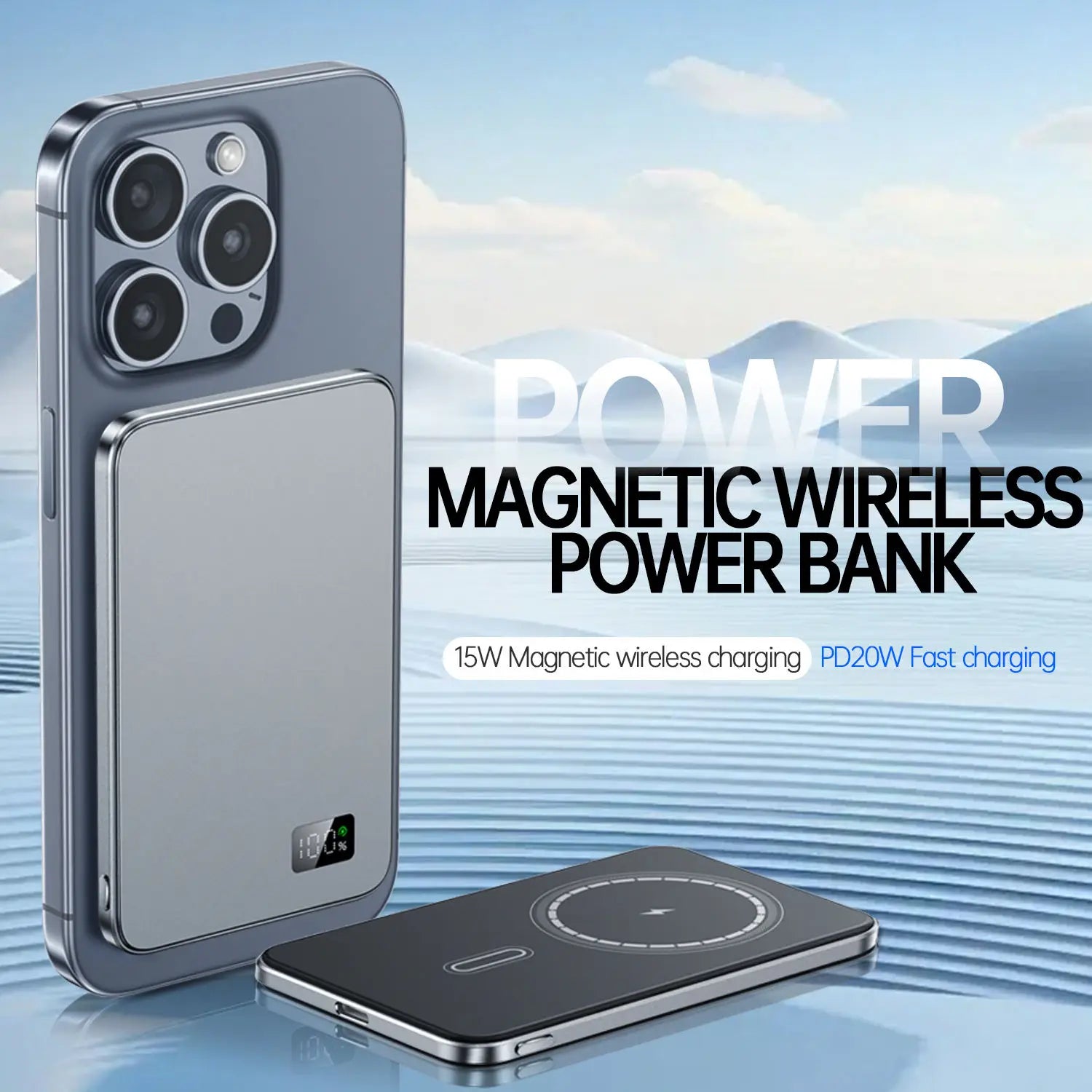 Ultra Thin slim MagSafe,Magnetic Power Bank for