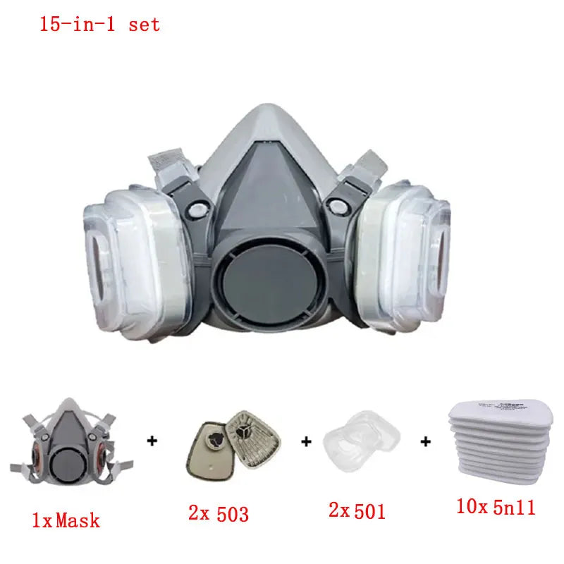 Half Face Dust Mask Safety Work 503 5N11 Particle Filters Goggles Fit For Industrial Labor Paint Spray Decoration Grinding