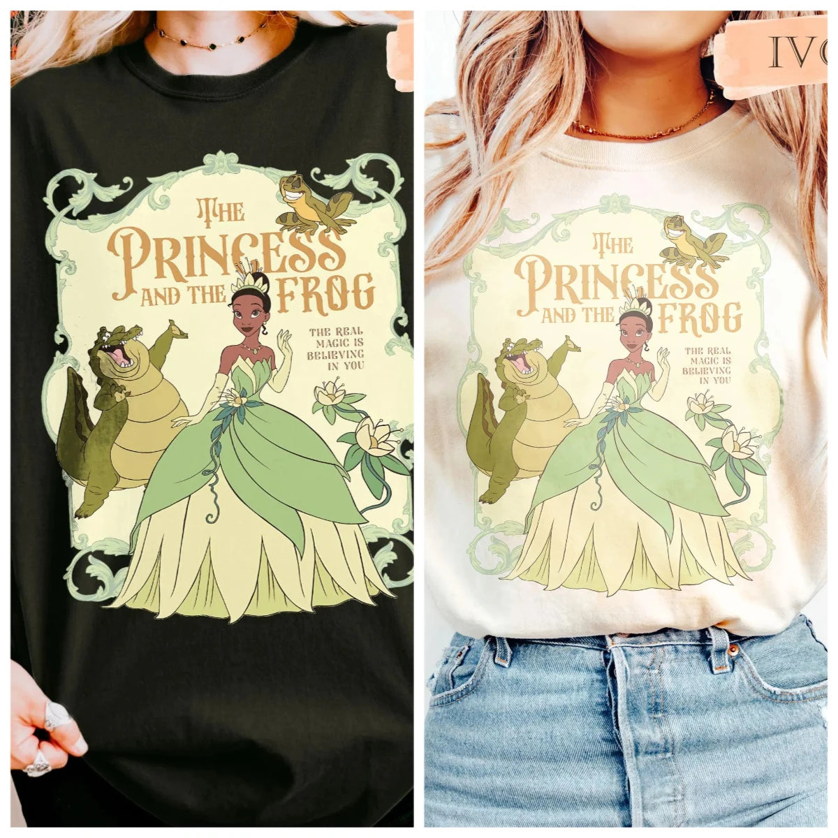 Vintage Disney Trendy Casual Princess Tiana T-shirt Tiana Princess Scented Tea Cake Honey Princess and Frog T-shirt Disneyland