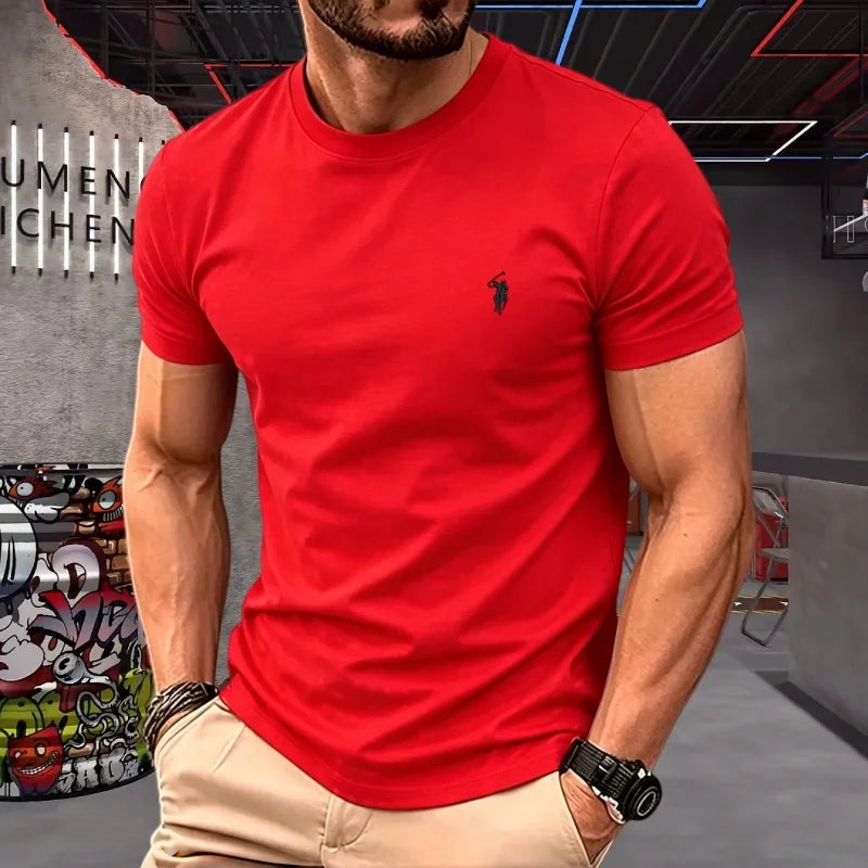 cotton round neck short sleeved